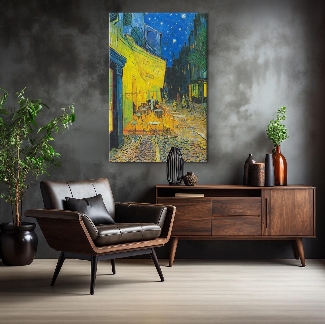 Cafe Terrace Night Poster Van Gogh Cafe Night Cafe Print Van Gogh Cafe Colorful Wall Decor Van Gogh Glass Wall Decor - Image 5