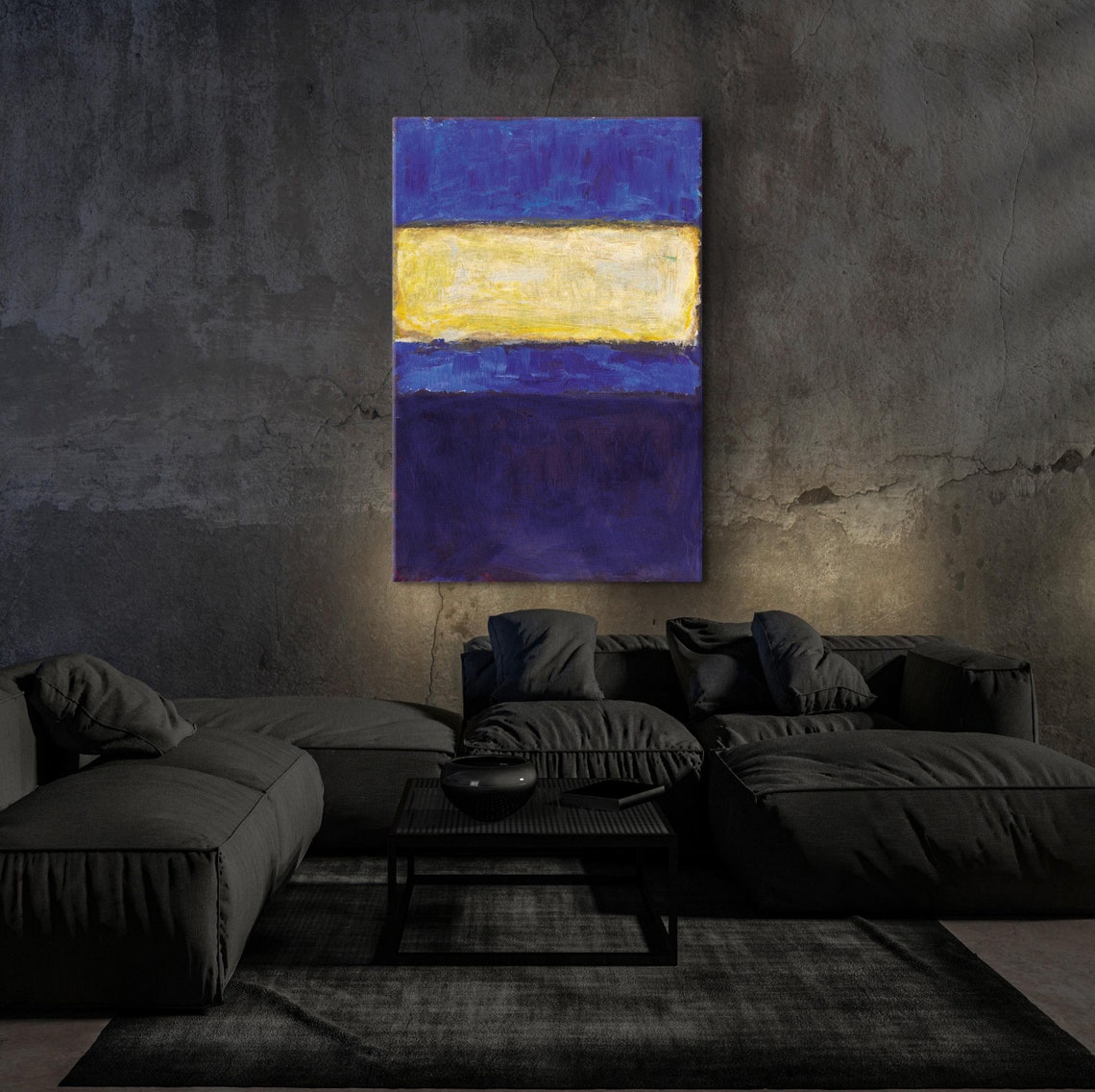 Mark Rothko Blue And Yellow Print Mark Rothko Extra Large Exhibition Poster Modern Art Expressionism Art Rothko Reproduction Art - Image 3