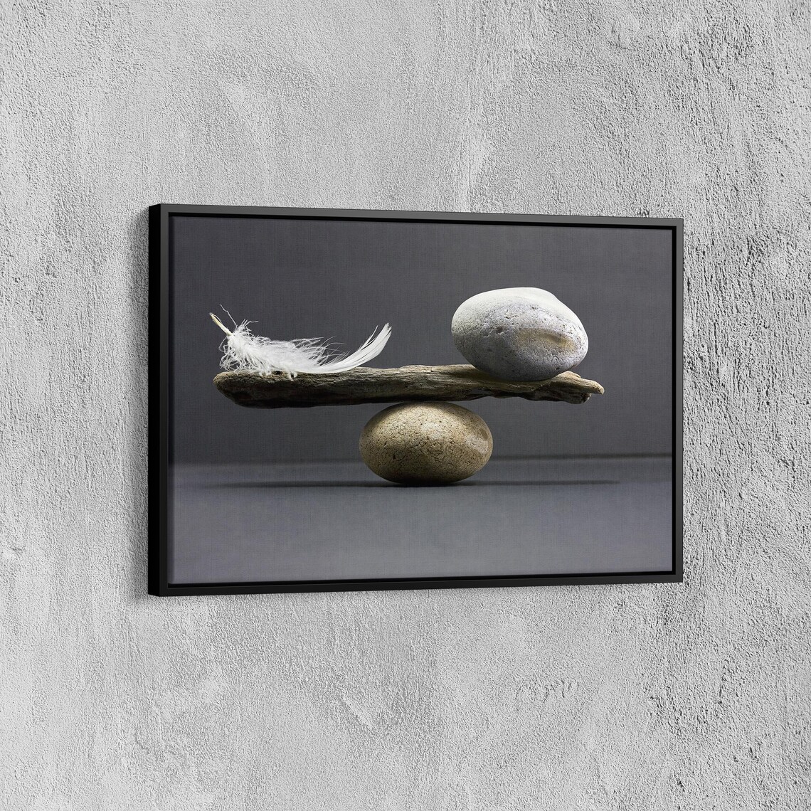 Stone And Feather Balance Motivational Art Print - Image 7