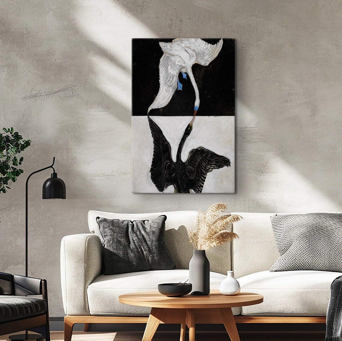 Hilma af Klint The Swan No 1 Black and White Swan Art Poster - Image 2