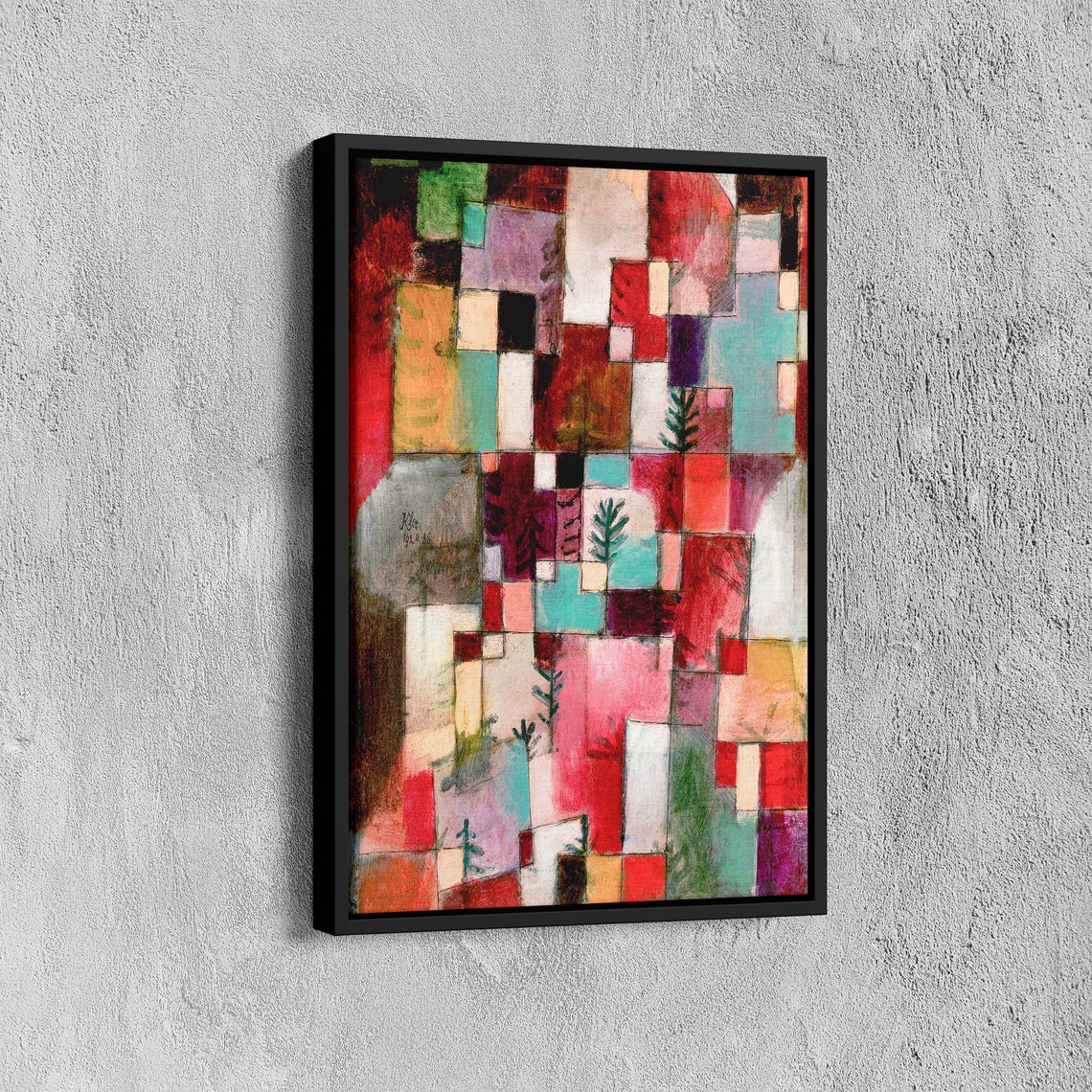 Paul Klee Red Forest 1922 Mosaic Blocks Trees Abstract Poster - Image 7