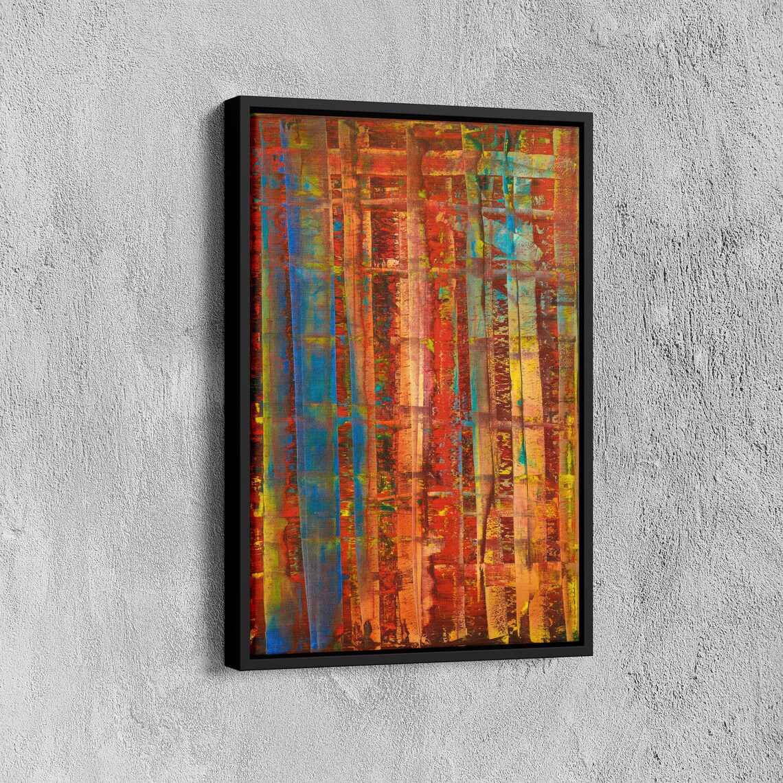 Gerhard Richter-Inspired Colorful Glass Art Print - Image 7