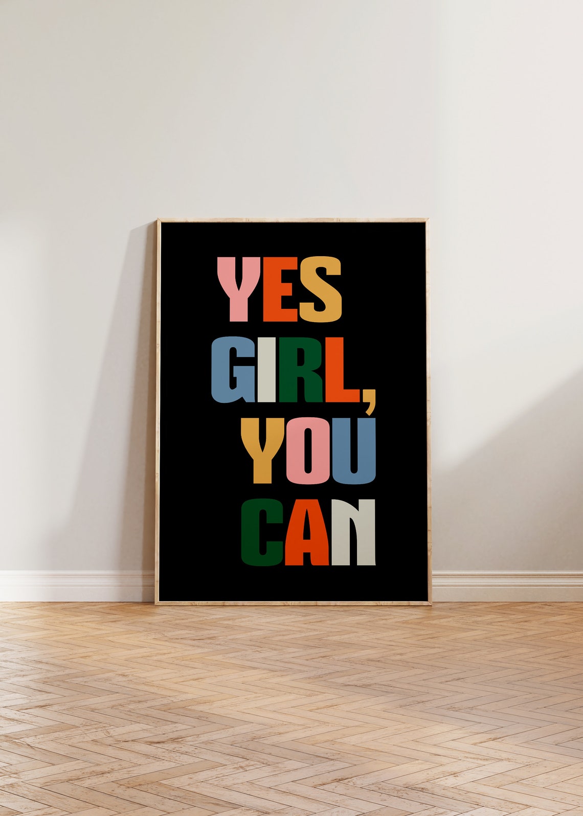 Yes Girl You Can Feminist Art Print