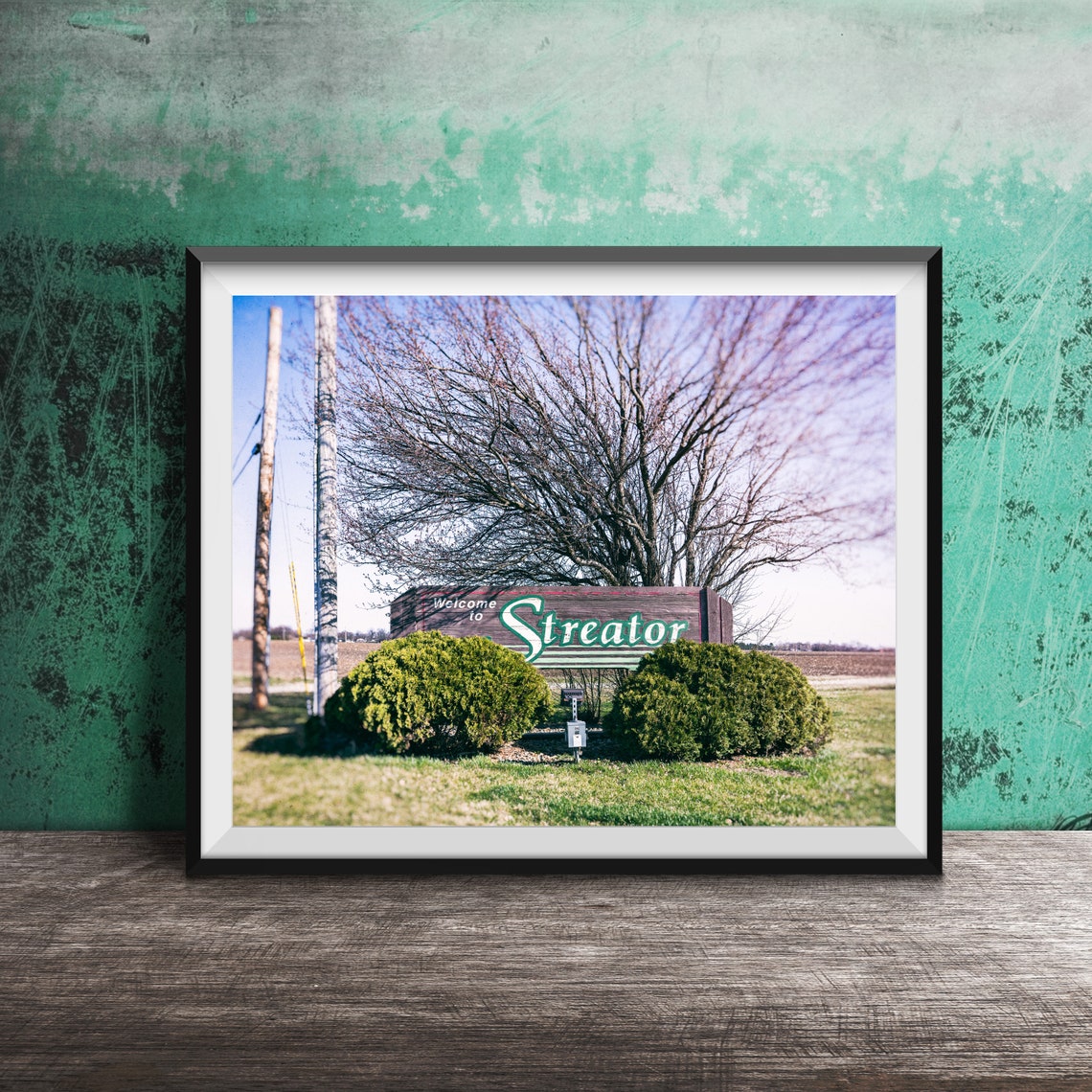 Welcome To Streator Illinois Small Town Sign Photography Poster