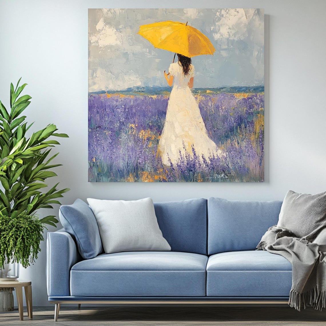 Girl With Umbrella Poster, Floral Nursery Decor - Image 2