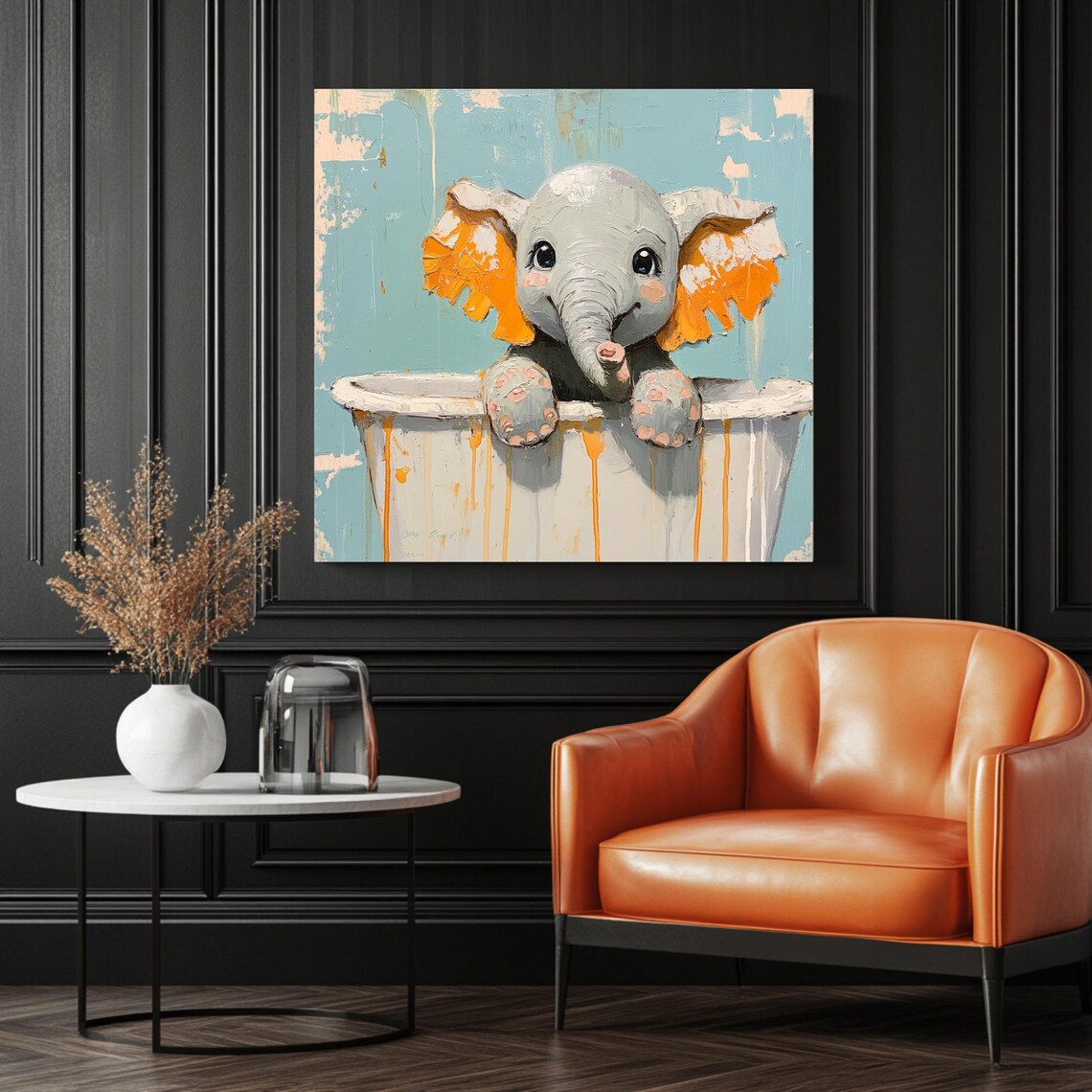 Elephant In Bathtub Poster, Bathroom Wall Decor - Image 3
