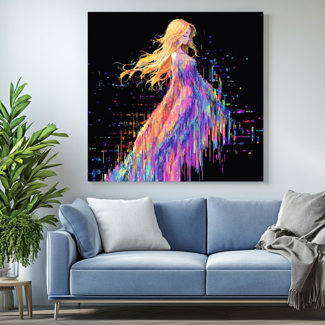 Colorful Girl, Abstract Modern Feminine Art Print - Image 2