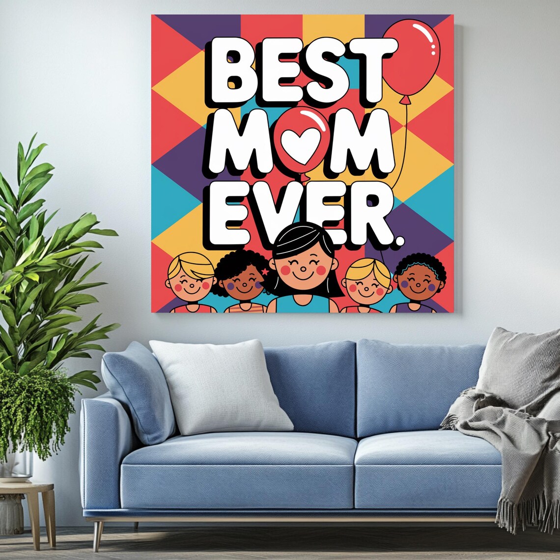 Best Mom Ever Cute Design, Mother's Day Art Print - Image 2
