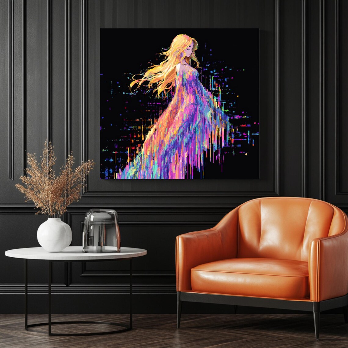 Colorful Girl, Abstract Modern Feminine Art Print - Image 3
