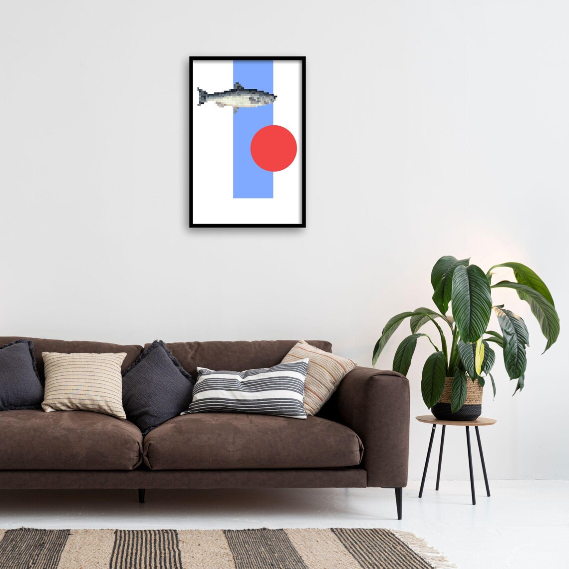 Crane Bird Minimalist Japanese Style Art Print - Image 2