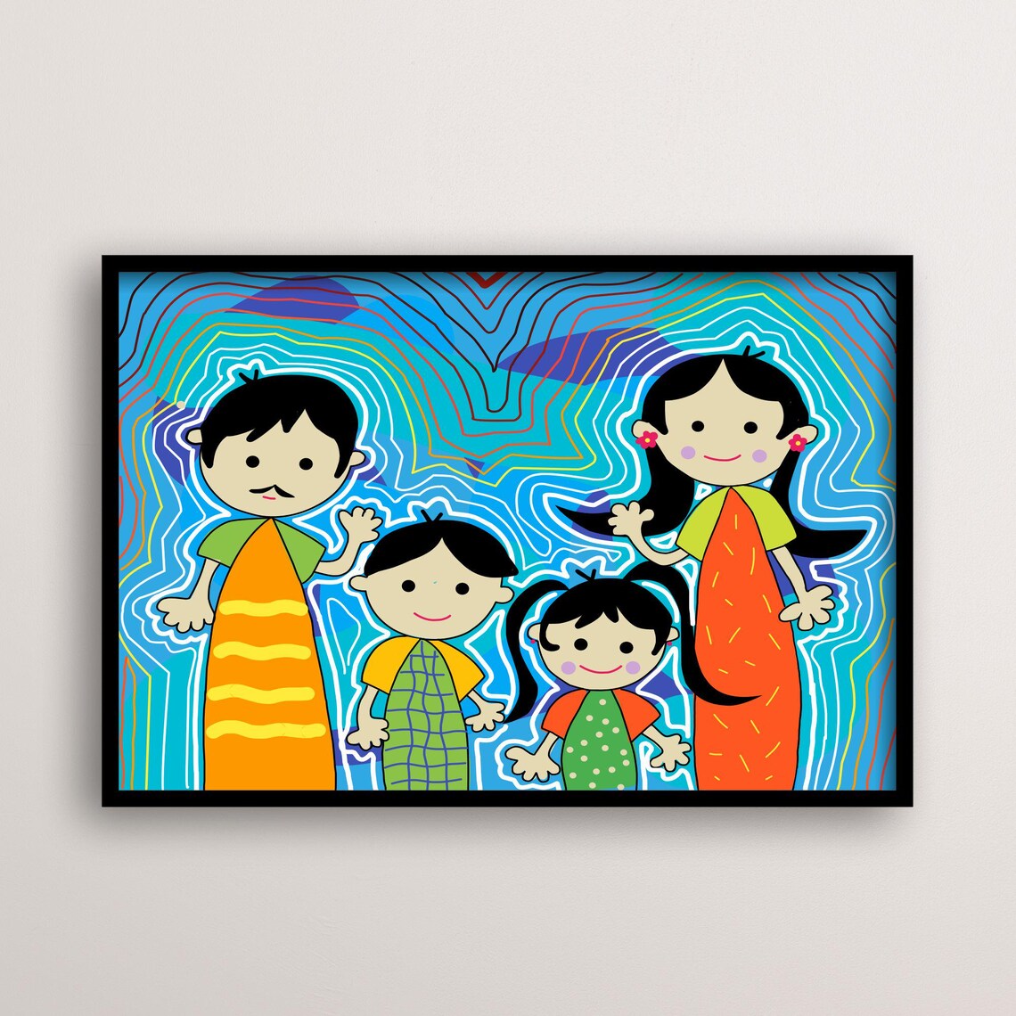 Colorful Family Art, Playful Nursery Decor - Image 2