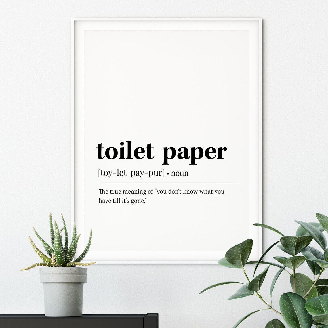 Toilet Paper Definition Bathroom Quote Art Print