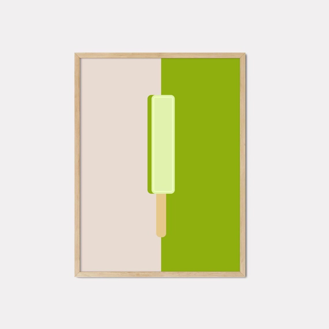 Melona Inspired Abstract Wall Art Minimalist Modern Korean Food Kitchen Decor