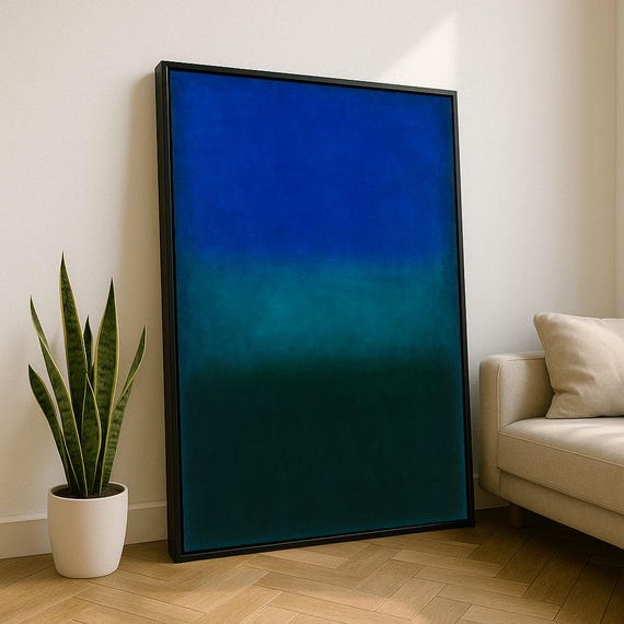Mark Rothko Blue And Green Canvas Iconic Color Field Painting Reproduction For Bold Modern Interiors