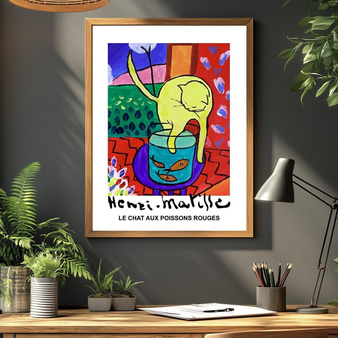 Henri Matisse Le Chat Aux Poissons Rouges Cat Goldfish Art Print - Image 3