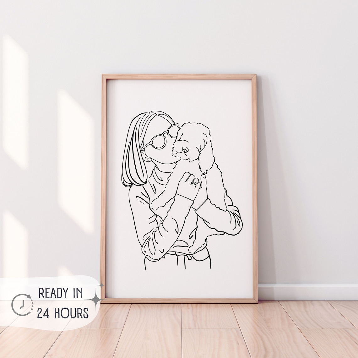 Personalized Line Drawing For Couples Art Print