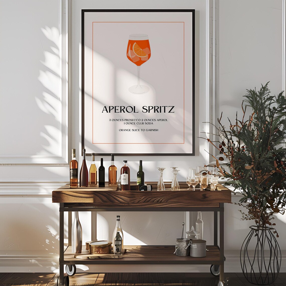 Aperol Spritz Poster, Minimalist Kitchen Wall Art - Image 3