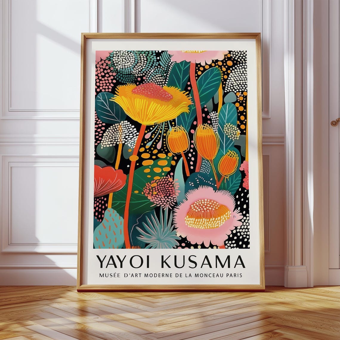 Bold Tropical Floral Poster - Kusama-Style Art - Image 6