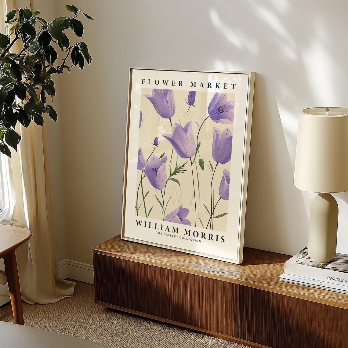 William Morris Flower Market Purple Tulip Gallery Collection Poster - Image 4