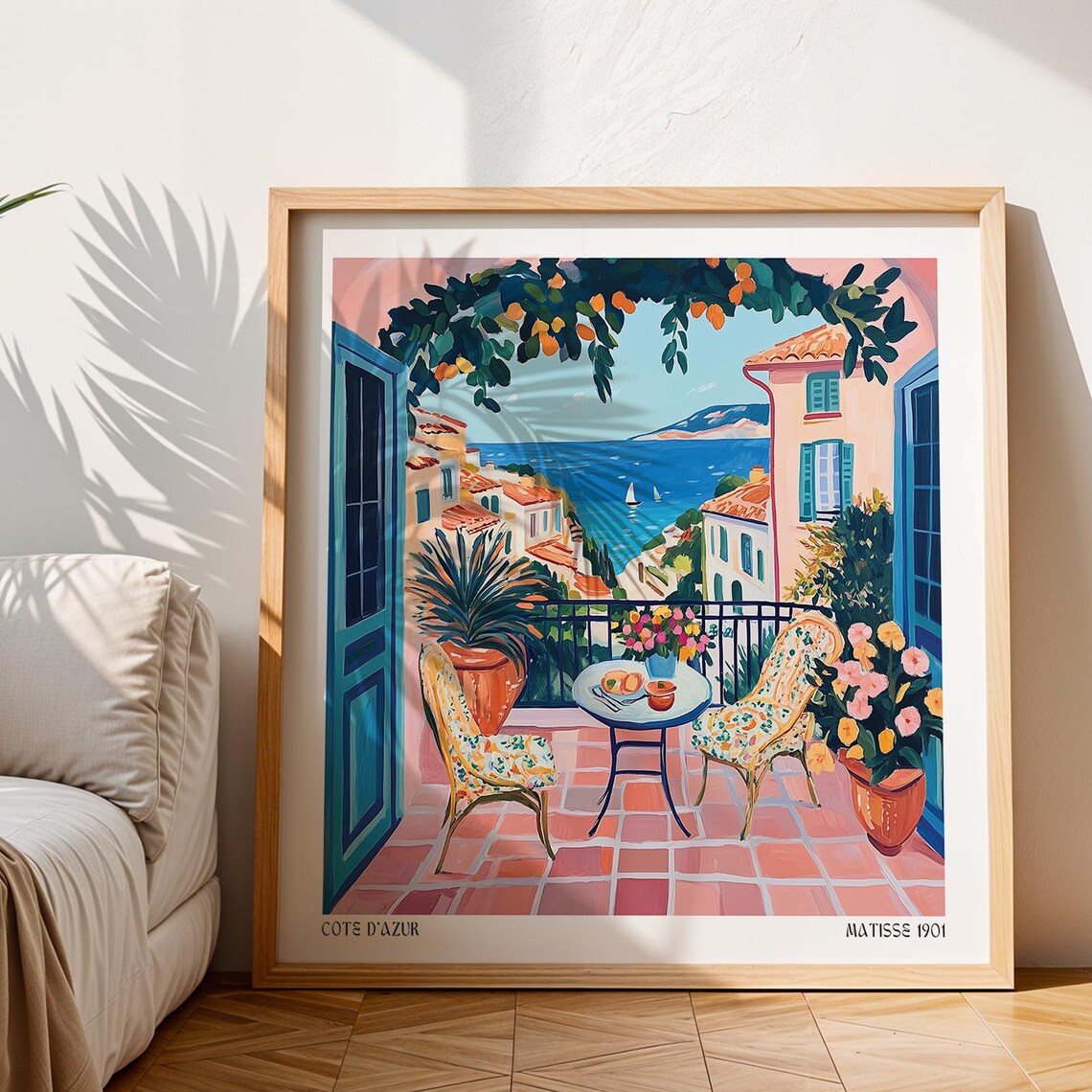 Matisse French Riviera Terrace Over Mediterranean Sea Poster - Image 3
