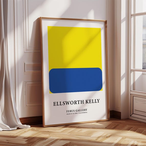 Ellsworth Kelly Colors Large Wall Art Big Bold Wall Prints For Living Room Entryway Or Office Decor Statement Wall Art Blue Yellow