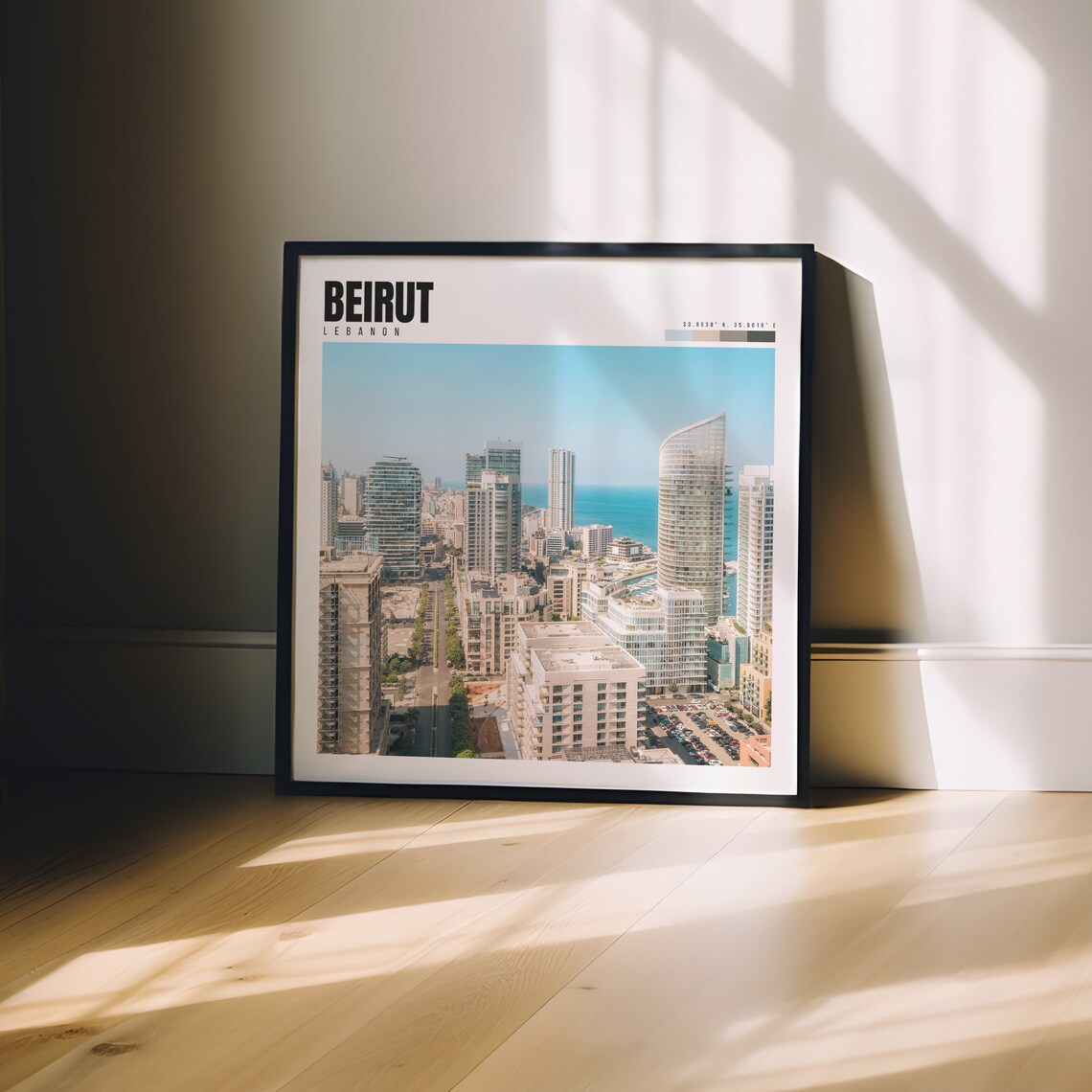Beirut Lebanon Downtown Modern Towers Mediterranean Sea View Poster - Image 3