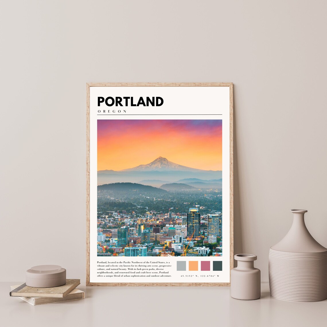 Portland Oregon Travel Poster, PNW Wall Art Print - Image 4