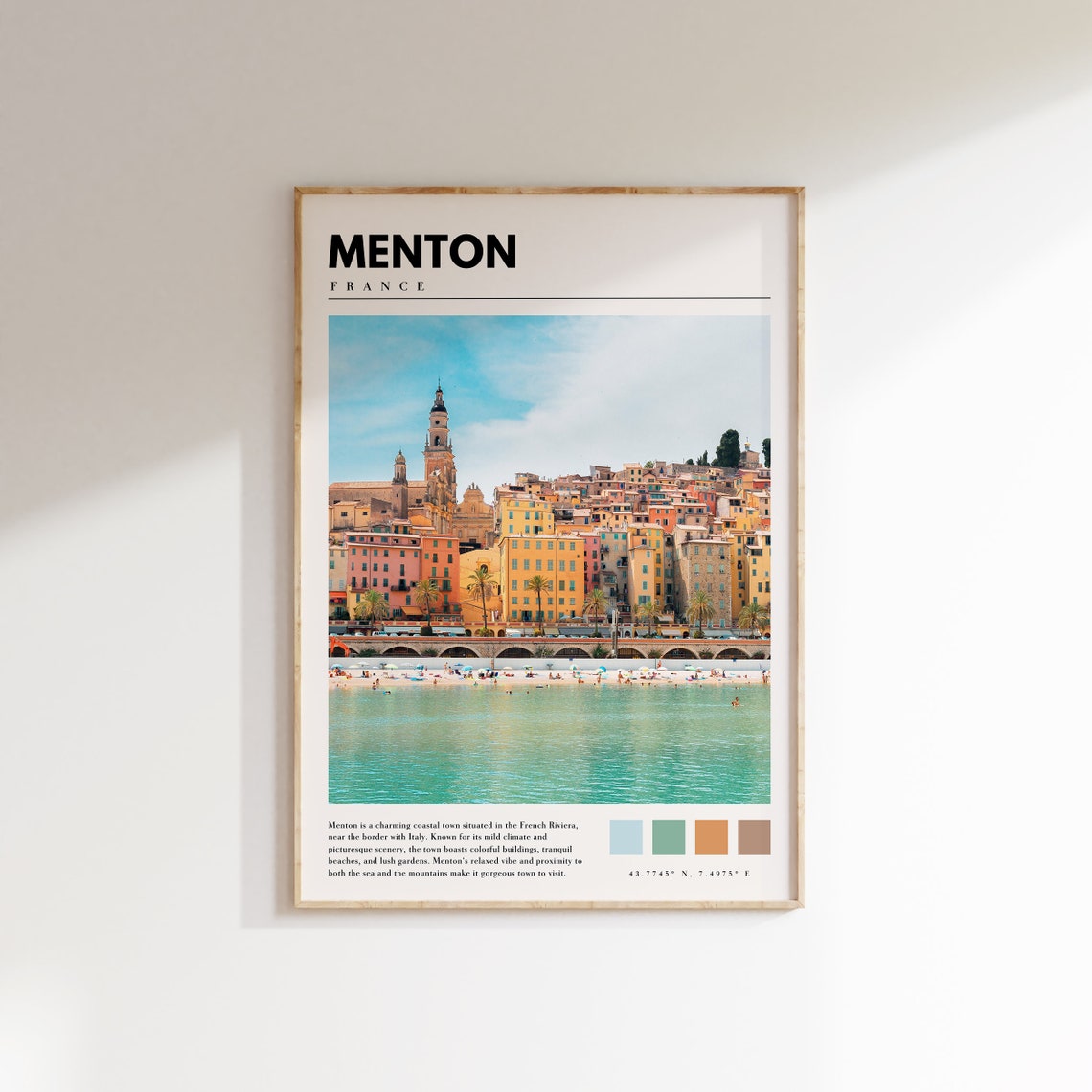 Menton Print Menton France Poster French Wall Art France Photo Menton Photography P 158