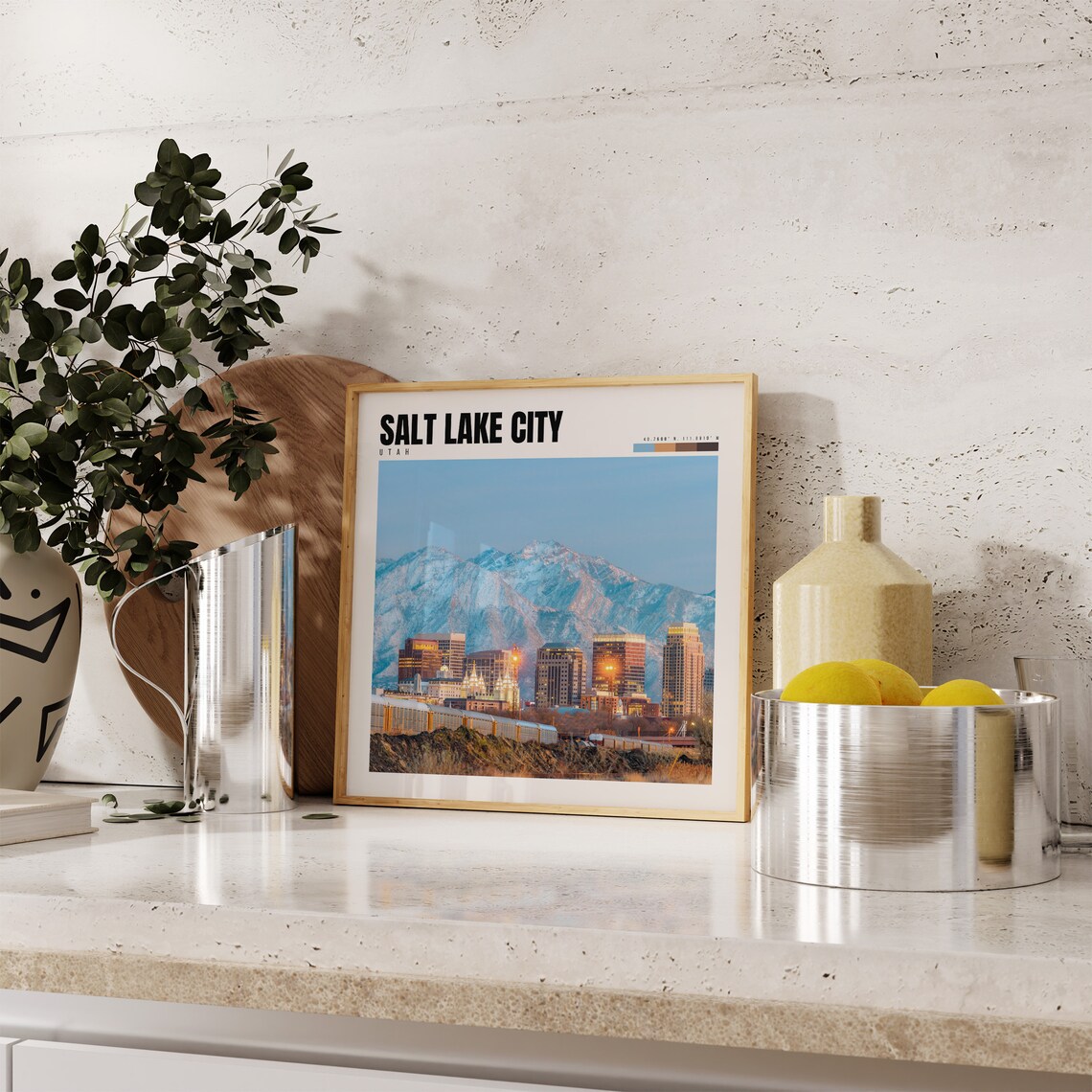 Salt Lake City Travel Poster, Utah City Art Print - Image 4