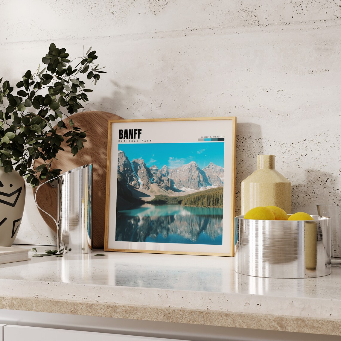 Banff National Park Turquoise Alpine Lake Rocky Mountain Peaks Poster - Image 4
