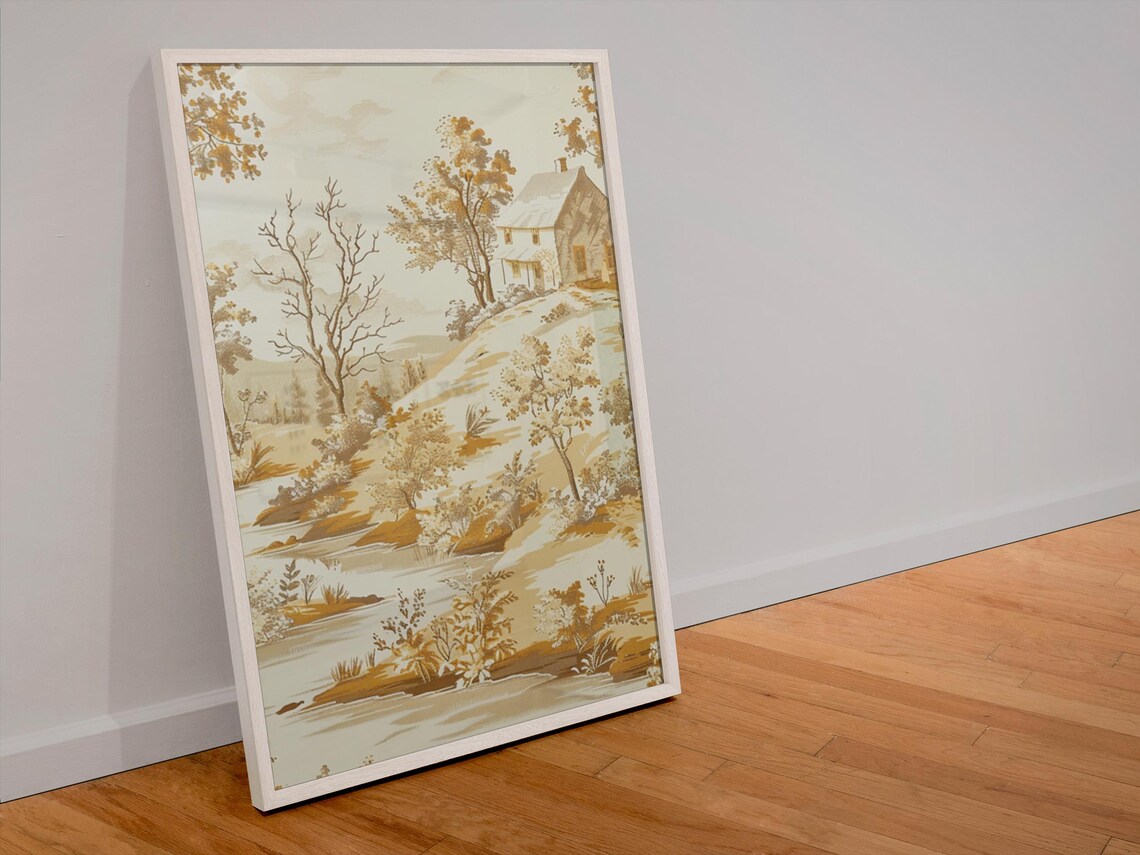 Vintage Countryside Rustic Landscape Art Print