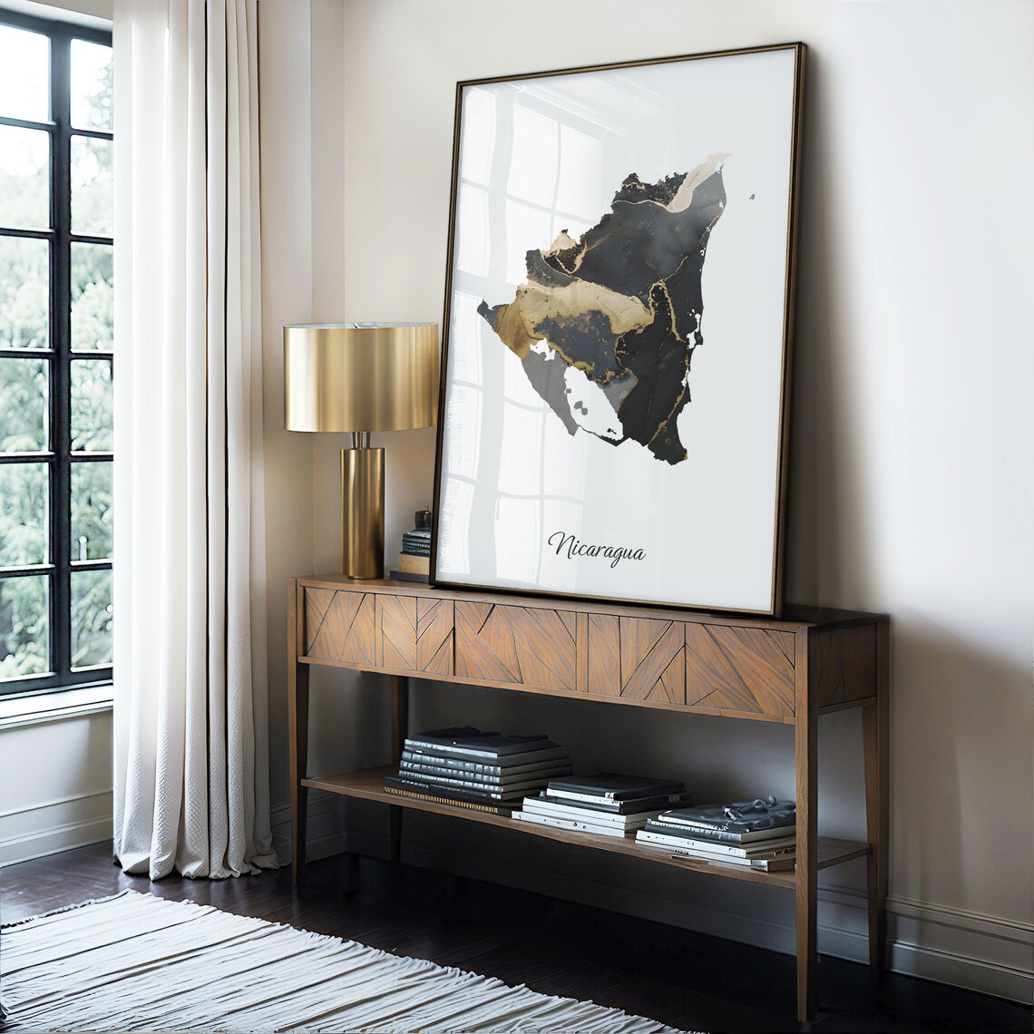 Nicaragua Map Poster, Elegant Country Artwork - Image 4