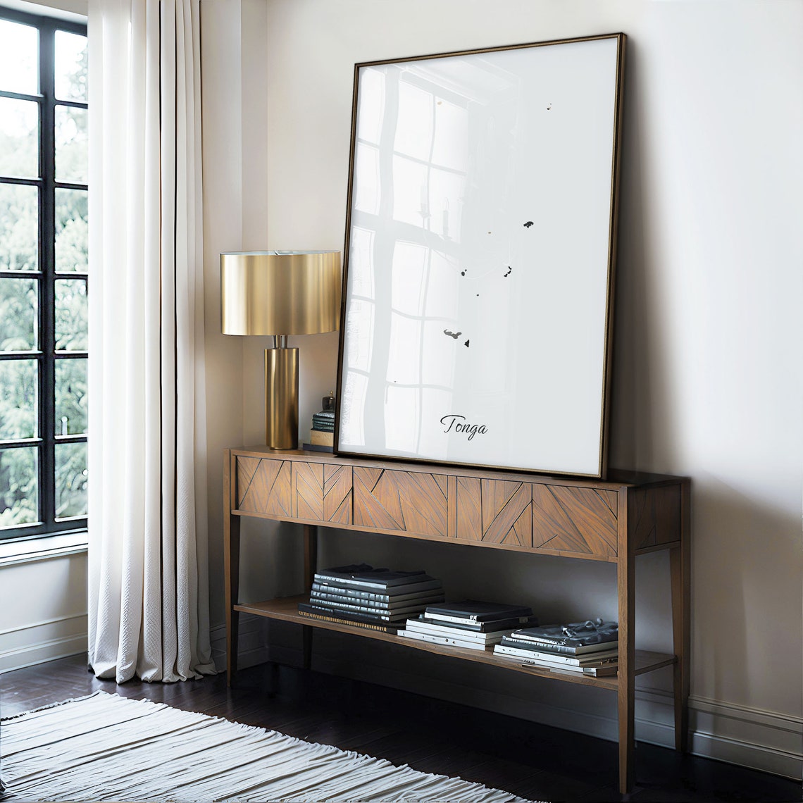 Tonga Black And Gold Marble Map Minimalist Elegant Art Poster - Image 4