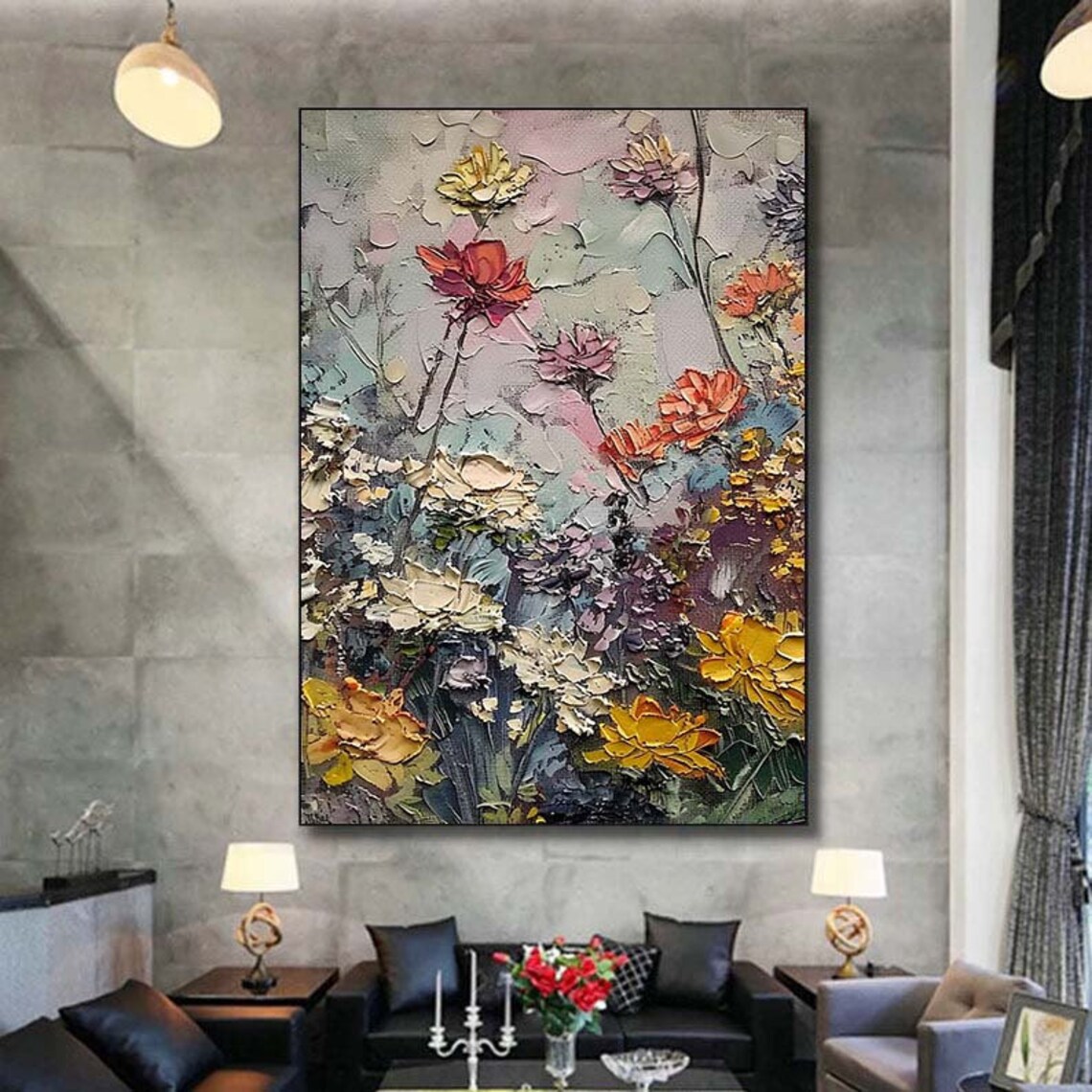 Colorful Flowers Painting, Floral Wall Art Print - Image 6