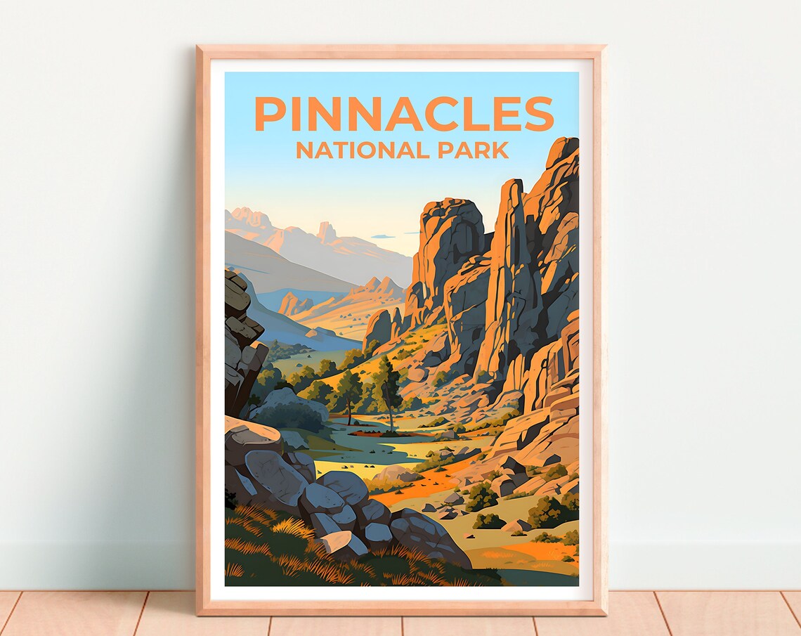 Pinnacles National Park Rock Spires Desert Canyon Travel Poster - Image 4