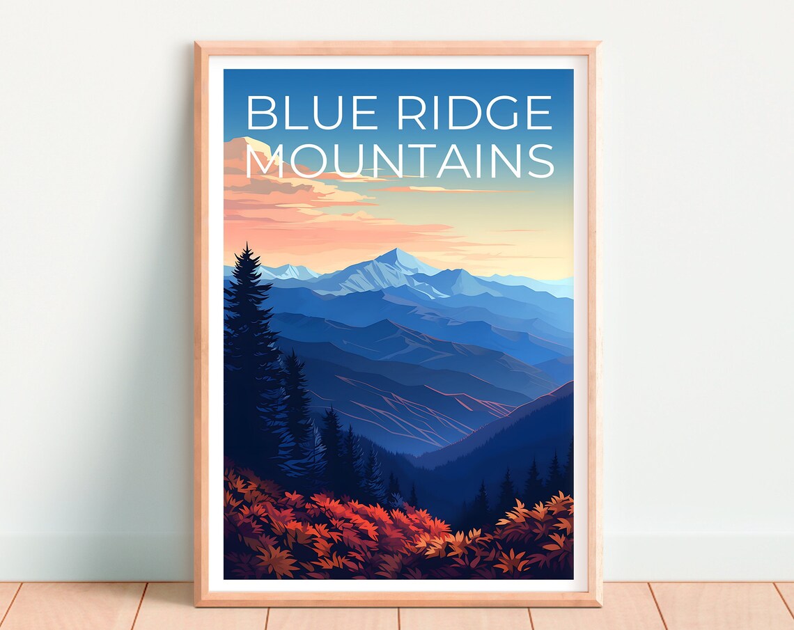 Blue Ridge Mountains Travel Poster, Nature Landscape - Image 4