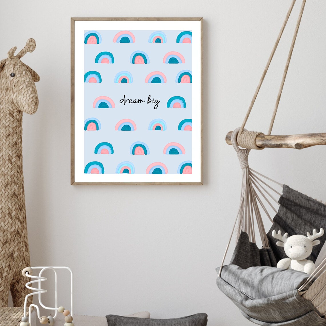 Boho Dream Big Rainbow Art Print, Nursery Decor - Image 2