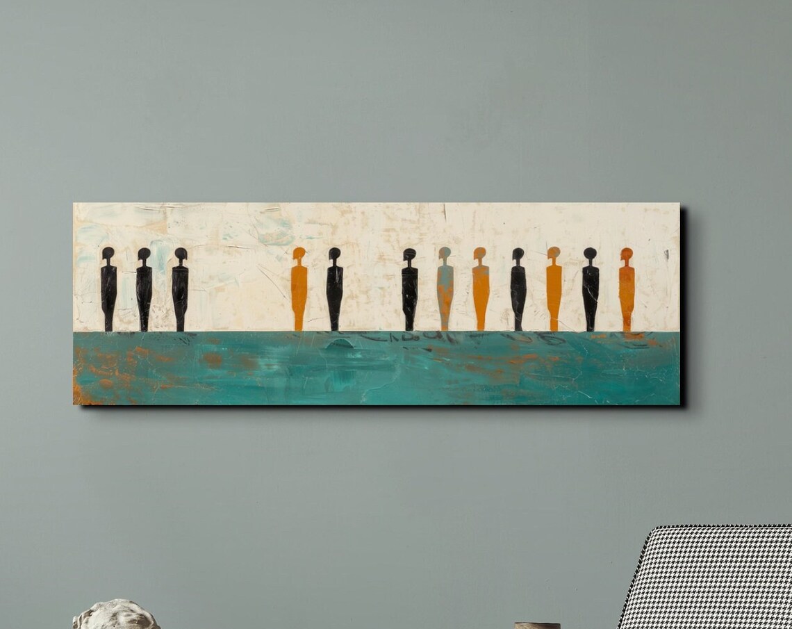 Minimalist Abstract People On The Horizon Art Print