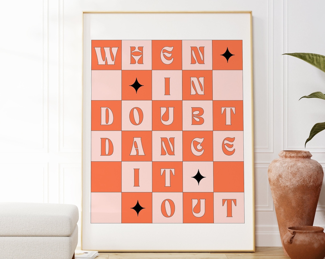 When In Doubt Dance It Out Disco Ball Art Print