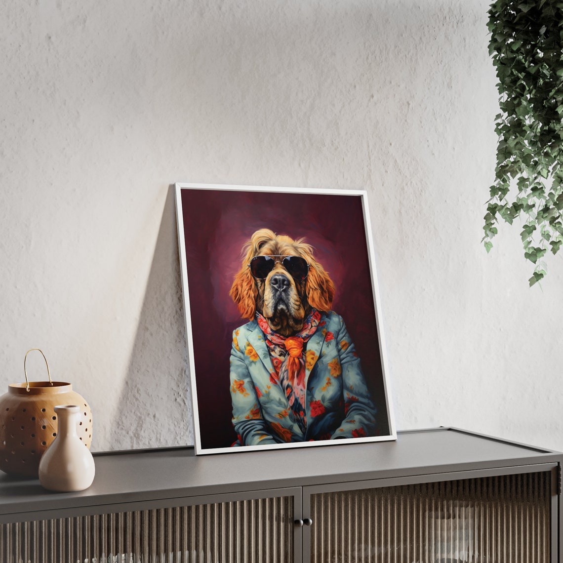 Tibetan Mastiff Dog Art Fashion Print Dog Portrait Fashion Art Animal Art Animal Painting Art Prints - Image 2