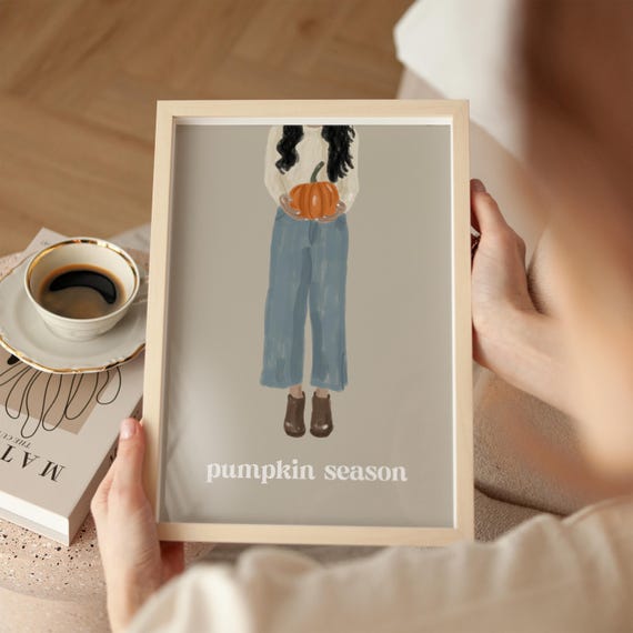 Autumn Wall Print Art Home Decor Fall Seasonal Halloween