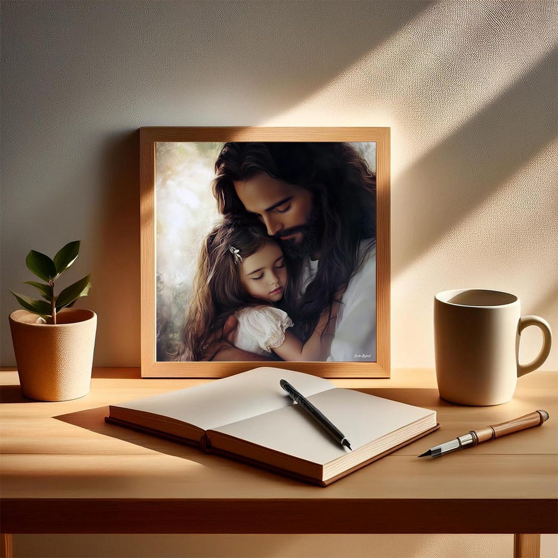 Jesus Holding A Child, Christian Family Faith Art - Image 5