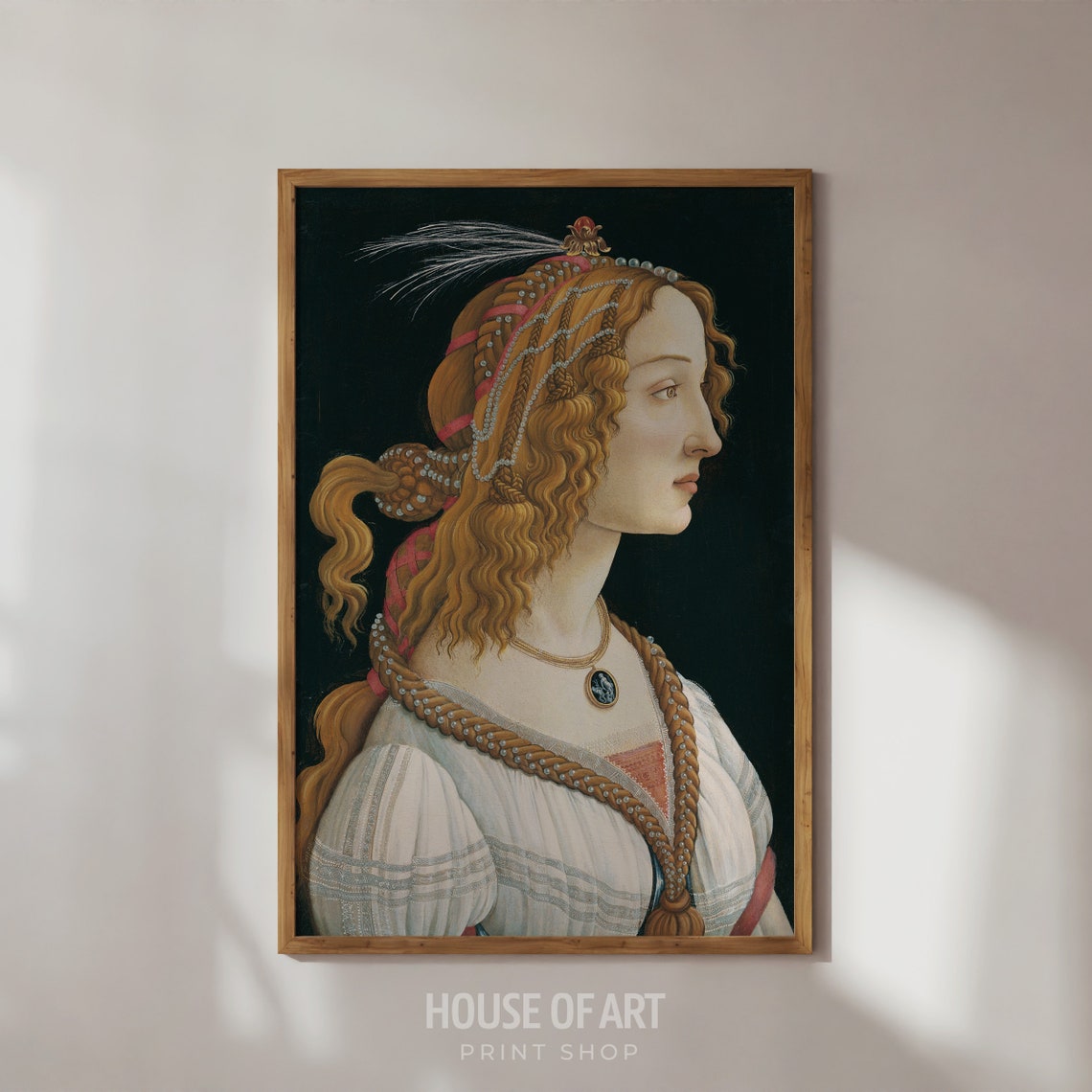 Classic Portrait Of A Woman Female Artwork Antique Oil Painting Beautiful Lady Classic Beauty Gallery Wall Print Wall Art