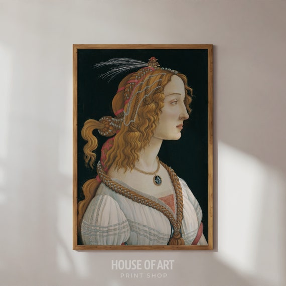 Classic Portrait Of A Woman Female Artwork Antique Oil Painting Beautiful Lady Classic Beauty Gallery Wall Print Wall Art