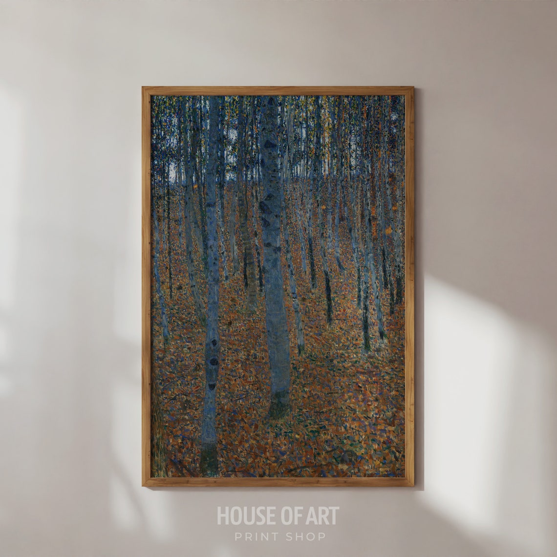 Gustav Klimt Beech Forest Autumn Trees Golden Leaves Painting Poster