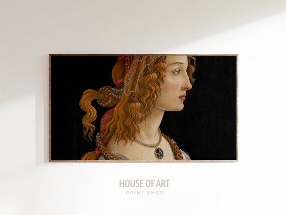 Sandro Botticelli Simonetta Vespucci Renaissance Profile Portrait Art Print