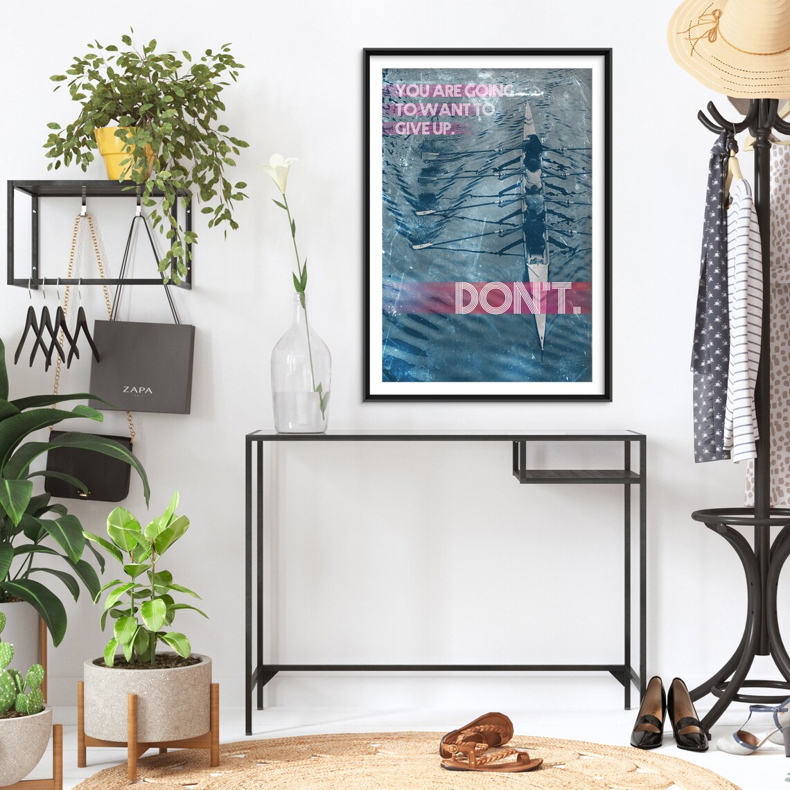 You Are Going To Want To Give Up Rowing Crew Quote Fitness Poster - Image 3
