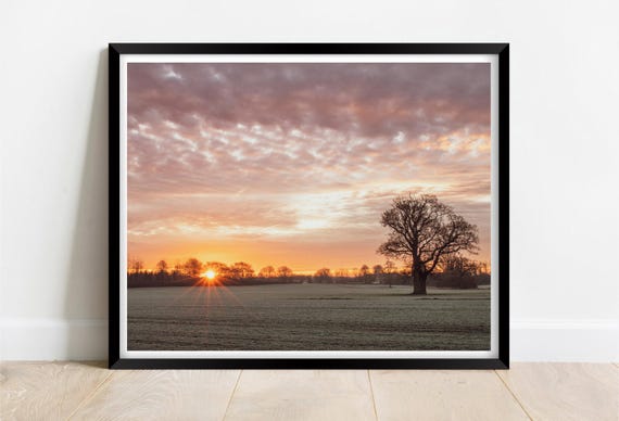 Oxfordshire Winter Sunrise Limited Edition Print Photography Wall Art Exclusive Print Posters Photo Countryside Landscape