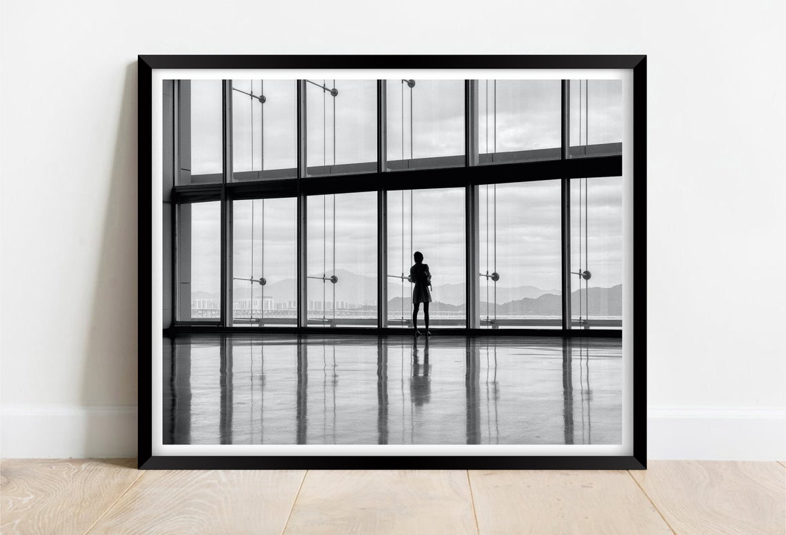 A Lady Waiting At An Airport Terminal Street Photography Print Photography Fine Art Exclusive Print Posters Photos Home Dcor