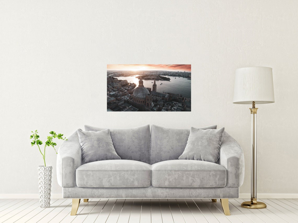 Grand Harbour Valletta Malta Golden Sunset Cityscape Evening Poster - Image 2
